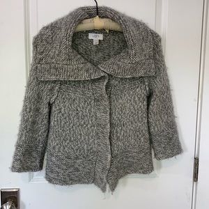 Ann Taylor Loft Grey Cardigan Jacket Petite XS